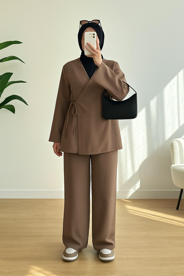 Safa Set | Two-Piece Modest Outfit with Front Tie
