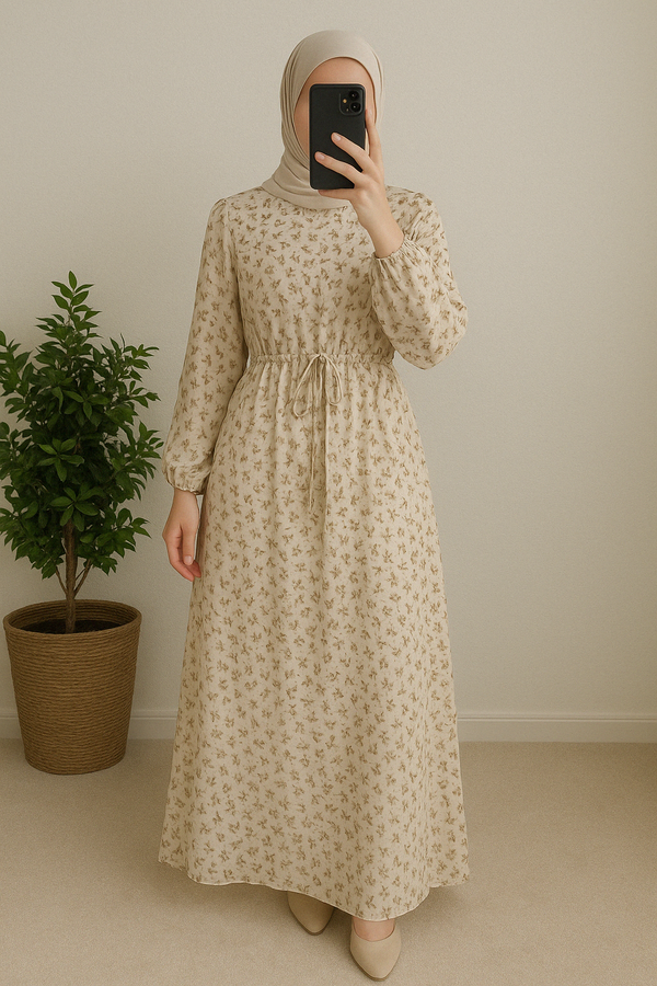 Clara Dress | Modest Flowing Maxi with Feminine Detail