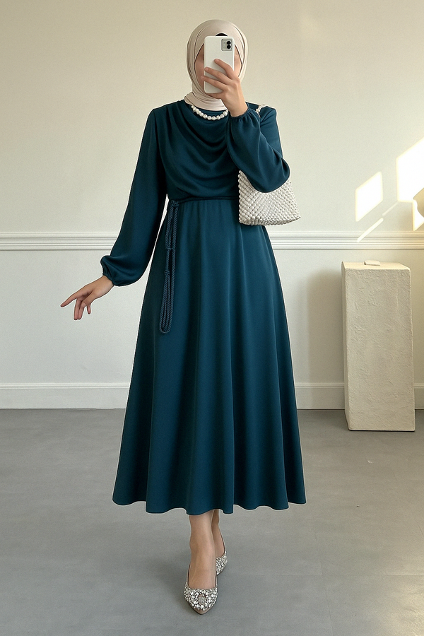 Kylie Dress | Elegant Satin Maxi for Formal Occasions