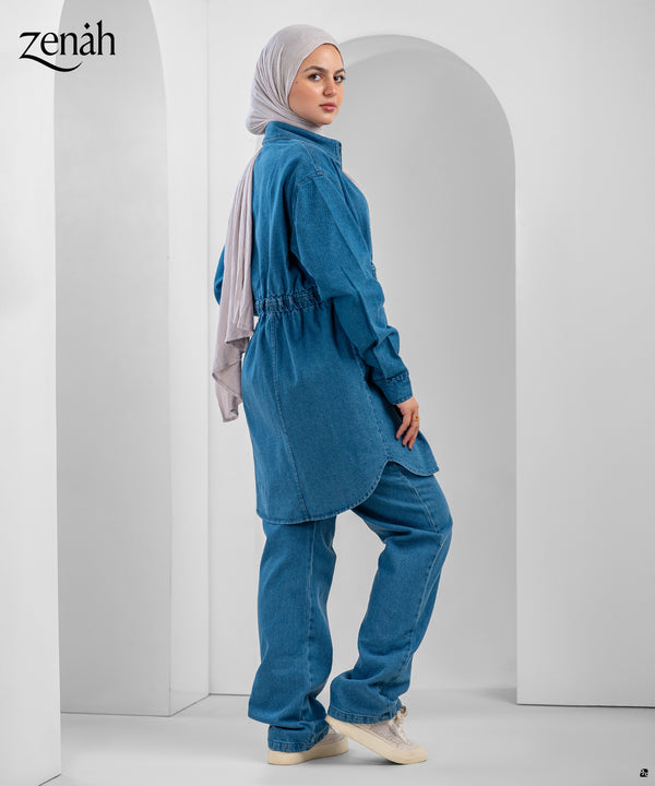Ritaj Set | Full Buttoned Denim Modest Outfit
