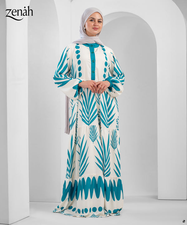 Dana Dress | Structured Modest Dress with Stand Collar